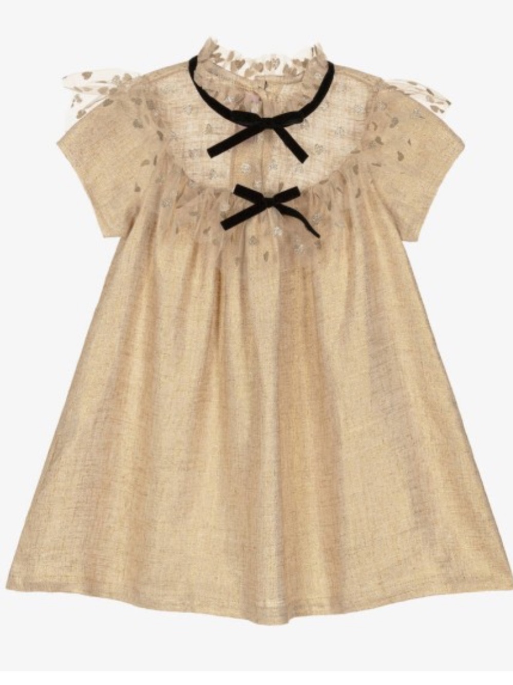 Phi Clothing
Girls Gold Shimmer Linen Dress